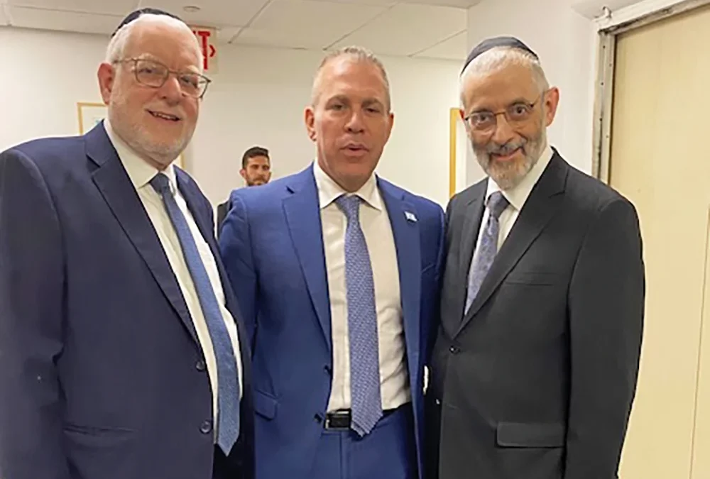 Prime Minister Netanyahu Meets with Rabbi Pesach Lerner among American Jewish Leaders