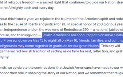Rabbinic Group Thanks President Trump for Encouraging Sabbath Observance in America