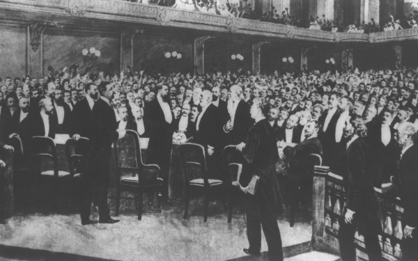 Delegates at the First Zionist Congress, Basel, 1897