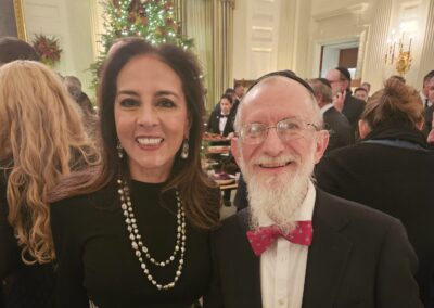 Rabbi Yaakov Menken with Harmeet Dhillon, Assistant Attorney General for Civil Rights at the USDOJ
