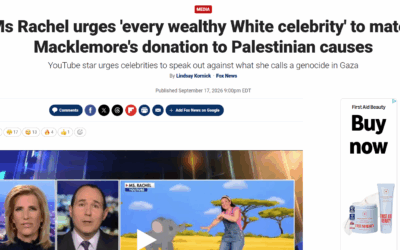 Fox News: Ms Rachel urges ‘every wealthy White celebrity’ to match Macklemore’s donation to Palestinian causes