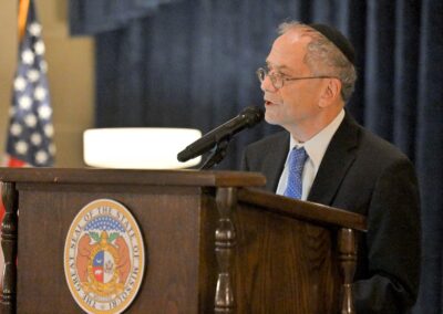 Rabbi Ze'ev Smason delivers remarks at Missouri Jewish American Heritage Month celebration